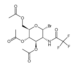 3,4,6-tri-O-acetyl-2-deoxy-2-N--trifluoroacetamido--α-D-glucopyranosyl bromide结构式