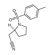 (-)-(S)-[N-(p-tolylsulfony)-2-pyrrolidinyl]acetonitrile Structure