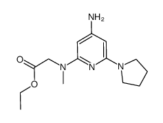 [(4-Amino-6-pyrrolidin-1-yl-pyridin-2-yl)-methyl-amino]-acetic acid ethyl ester Structure