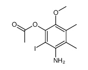 2-iodo-3-acetoxy-4-methoxy-5,6-dimethylaniline结构式