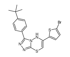 6-(5-bromothiophen-2-yl)-3-(4-tert-butylphenyl)-5H-[1,2,4]triazolo[3,4-b][1,3,4]thiadiazine Structure