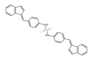 Palladium,dichlorobis[4-(1H-inden-1-ylidenemethyl)benzenamine]-, (SP-4-2)-结构式