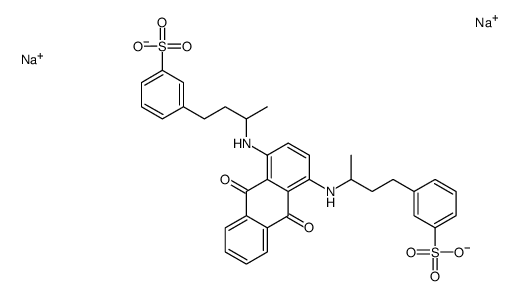 disodium 3,3'-[(9,10-dihydro-9,10-dioxo-1,4-anthrylene)bis[imino(3-methylpropane-1,3-diyl)]]bis(benzenesulphonate) Structure