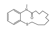 16-methyl-7,8,9,10,11,12,13,14-octahydro-6H,16H-5-thia-16-aza-benzocyclotetradecen-15-one Structure