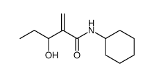 N-cyclohexyl-3-hydroxy-2-methylenepentanamide Structure