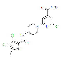 2-Chloro-6-[4-[[(3,4-dichloro-5-methyl-1H-pyrrol-2-yl)carbonyl]amino]piperidin-1-yl]isonicotinamide picture