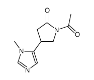 1-acetyl-4-(3-methyl-3H-imidazol-4-yl)-pyrrolidin-2-one结构式