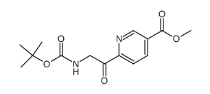 6-(2-tert-butoxycarbonylamino-acetyl)-nicotinic acid methyl ester Structure