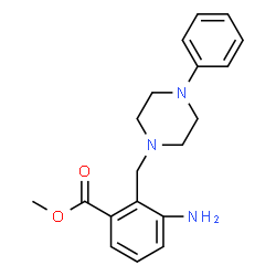 METHYL 3-AMINO-2-[(4-PHENYLPIPERAZINO)METHYL]BENZENECARBOXYLATE结构式