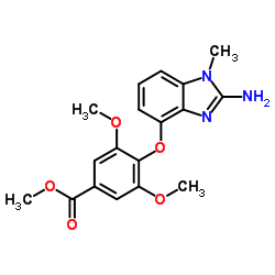 Methyl 4-[(2-amino-1-methyl-1H-benzimidazol-4-yl)oxy]-3,5-dimethoxybenzoate结构式