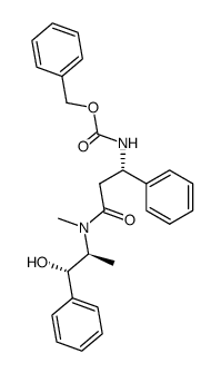 (+)-(1'S,2'S,3S)-3-(benzyloxycarbonyl)amino-N-methyl-N-(2'-phenyl-2'-hydroxy-1'-methylethyl)-3-phenylpropanamide结构式