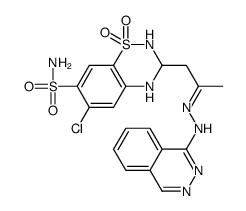 6-chloro-1,1-dioxo-3-[(2E)-2-(phthalazin-1-ylhydrazinylidene)propyl]-3,4-dihydro-2H-1λ6,2,4-benzothiadiazine-7-sulfonamide Structure