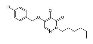 4-chloro-5-[(4-chlorophenyl)methoxy]-2-hexylpyridazin-3-one Structure