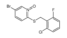 5-bromo-2-[(2-chloro-6-fluorophenyl)methylsulfanyl]-1-oxidopyridin-1-ium结构式