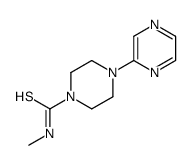 N-methyl-4-pyrazin-2-ylpiperazine-1-carbothioamide结构式