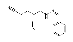 2-[(2-benzylidenehydrazinyl)methyl]pentanedinitrile Structure