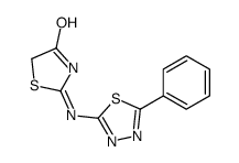 2-[(5-phenyl-1,3,4-thiadiazol-2-yl)amino]-1,3-thiazol-4-one结构式