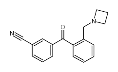 2-AZETIDINOMETHYL-3'-CYANOBENZOPHENONE结构式