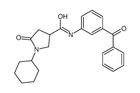 N-(3-benzoylphenyl)-1-cyclohexyl-5-oxopyrrolidine-3-carboxamide Structure