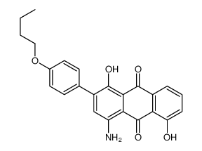 4-amino-2-(4-butoxyphenyl)-1,5-dihydroxyanthracene-9,10-dione结构式