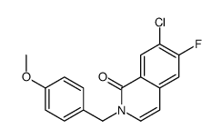 7-chloro-6-fluoro-2-[(4-methoxyphenyl)methyl]isoquinolin-1-one Structure