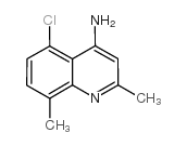 4-氨基-5-氯-2,8-二甲基喹啉结构式