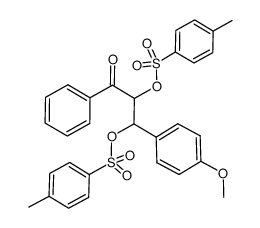 3-(4-methoxyphenyl)-1-phenyl-2,3-ditosyloxypropanone结构式