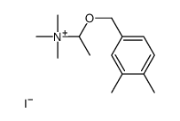 1-[(3,4-dimethylphenyl)methoxy]ethyl-trimethylazanium,iodide Structure