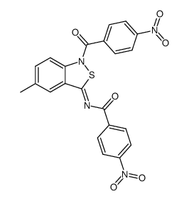 N-[5-Methyl-1-(4-nitro-benzoyl)-1H-benzo[c]isothiazol-(3Z)-ylidene]-4-nitro-benzamide Structure