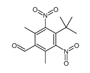 4-tert-butyl-2,6-dimethyl-3,5-dinitrobenzaldehyde Structure