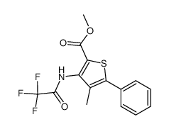 Methyl 4-methyl-5-phenyl-3-(2,2,2-trifluoroacetamido)thiophene-2-carboxylate Structure