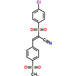 (E)-2-[(4-chlorophenyl)sulfonyl]-3-[4-(methylsulfonyl)phenyl]-2-propenenitrile picture