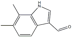 6,7-二甲基吲哚-3-甲醛结构式