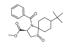 (R)-4-Benzoyl-8-tert-butyl-1-oxo-1λ4-thia-4-aza-spiro[4.5]decane-3-carboxylic acid methyl ester结构式