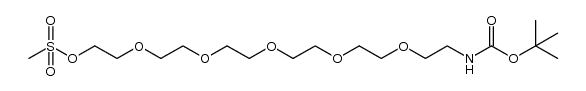 2,2-dimethyl-4-oxo-3,8,11,14,17,20-hexaoxa-5-azadocosan-22-yl methanesulfonate Structure