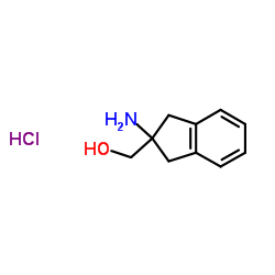 (2-Amino-2,3-dihydro-1H-inden-2-yl)methanol hydrochloride (1:1) Structure