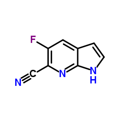 5-Fluoro-1H-pyrrolo[2,3-b]pyridine-6-carbonitrile structure