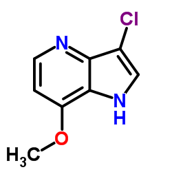 3-氯-7-甲氧基-1H-吡咯并[3,2-b]吡啶结构式
