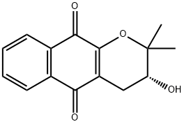 2H-Naphtho[2,3-b]pyran-5,10-dione, 3,4-dihydro-3-hydroxy-2,2-dimethyl-, (3R)-结构式