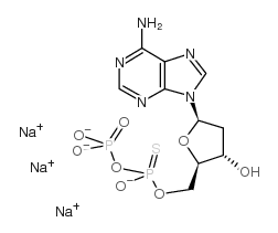 2'-deoxyadenosine-5'-o-(1-thiodiphosphate), rp-isomer sodium salt结构式