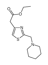 (2-Piperidin-1-ylmethyl-thiazol-4-yl)-acetic acid ethyl ester Structure