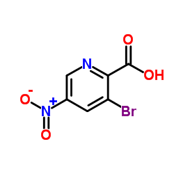 3-Bromo-5-nitro-2-pyridinecarboxylic acid Structure