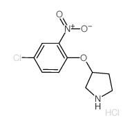 3-(4-Chloro-2-nitrophenoxy)pyrrolidine hydrochloride结构式