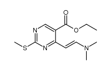 4-((E)-2-dimethylamino-vinyl)-2-methylsulfanyl-pyrimidine-5-carboxvlic acidethyl ester结构式