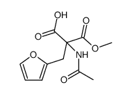 2-acetamido-2-(furan-2-ylmethyl)-3-methoxy-3-oxopropanoic acid结构式