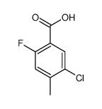 5-Chloro-2-fluoro-4-methylbenzoic acid structure