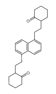 2,2'-(naphthalene-1,5-diylbis(ethane-2,1-diyl))dicyclohexanone结构式