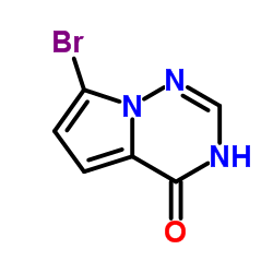 7-溴-3H,4H-吡咯[2,1-f][1,2,4]三嗪-4-酮结构式