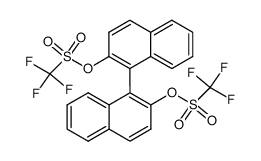 (R)-trifluoro-methanesulfonic acid 2’-trifluoromethanesulfonyloxy [1,1’]binapthalenyl-2-yl ester结构式