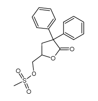 4,5-dihydro-3,3-diphenyl-5-[[(methylsulfonyl)oxy]methyl]-2(3H)-furanone Structure